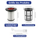 2er Ersatzfilter kompatibel mit Bosch Unlimited Gen2 Serie 8 Staubsauger, mit 1 Netzabdeckung&Reinigungsbürste für Bosch Staubsauger Filter, 12036642,12023349 HEPA Ersatzfilter(nicht für Serie 6/7) - 2