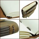 Set regalo Diario in Pelle con Segnalibro in pelle Stile Antico+Penna, A5 Taccuino fatto a mano Senza righe Rilegato in Pelle Taccuino Giornaliero Confezione regalo Perfetto Diario di viaggio 20x15cm - 7