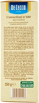 10x De Cecco Pasta Cannelloni n. 100 Uovo Egg Pasta 250 g - 6