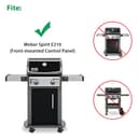 WELL GRILL 38.9 cm 7635 Stainless Steel Flavorizer Bars Heat Plates Flame Plates for Weber Spirit E-210 E-220 S-210 S-220 (2013-2017), Spirit II 200 Series Model (2017-Neuer), Pack of 3 - 7