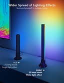 Govee RGBIC TV Light Bars, 38cm WiFi TV Backlight with Double Light Beads, Smart Lighting with Multiple Placement Options Suitable for 45-70inch Television, Work with Alexa and Google Assistant, Black - 5