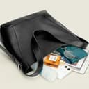 Fryloo Borse Borsa Tote A Secchiello in Morbida Pelle alla Moda da Donna Tracolla Multifunzionale di Fascia Alta Grande capacità-Marrone Chiaro - 6