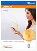 OSRAM Smart+ LED Filament Globe Gold, Bluetooth Lamp with E27 Socket, Dimmable, 50 W Replacement, Warm White - 4