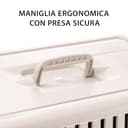 Ferplast Trasportino per Cani e Gatti fino a 15 Kg, Taglia Media, Porta in Ferro Plastificato, Fessure di Aerazione, 40x60x38 cm, Atlas 30 EL Rigido, Nero - 7