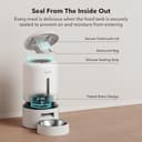 PETLIBRO Automatic Cat Feeder, Smart App Control via 5 GHz WiFi, 5L Pet Dry Food Dispenser, Timed Control, Suitable for Dogs and Cats, Portion Adjustable, Plug-in Power Supply Required, White - 7