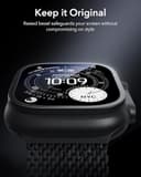 ESR 2er-Set Armorite Panzerglas für Apple Watch Ultra 3/2/1 (2025/2024/2023/2022, 49 mm), Militärischer Schutz, Gehärtetes Glas mit Aluminiumlegierungsrahmen, Kratzfest, Schwarz - 5