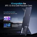 OiLLvi 97Wh Ersatzakku für Dell XPS 15 9550 9560 9570 7590, kompatibel mit Precision 5510 5520 5530 5540, Vostro 7500 7590, 11.4V - 6