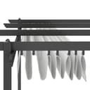 Outsunny Pérgola Gazebo 4x4 m Pérgola con Lona Resistente Retráctil, Marco de Aluminio, Pérgola para Jardín, Terraza, Balcón, Veranda, Patio, Piscina y Exteriores, Blanco - 8