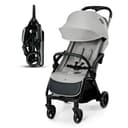 Kinderkraft APINO Passeggino Leggero fino 22 kg, Solo 7,5 Kg, Passeggino Da Viaggio, Pieghevole automatico, Schienale Regolabile In Posizione Sdraiata, Copertura Antipioggia, Grigio - 1
