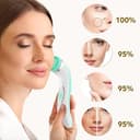 Lumineo PRO pulizia profonda del viso, spazzola per il viso con 4 accessori, silicone medicale, USB-C, impermeabile, con gel detergente abbinato per tutti i tipi di pelle PRO turchese (pelle normale) - 9
