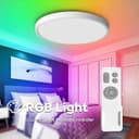 ANTENLICHT Lampada da soffitto LED Smart 24 W, compatibile con Alexa e Google Assistant Ø30 cm, controllabile tramite app con 16 milioni di colori fai da te,plafoniera WiFi con telecomando per camera - 8