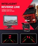 Digitale Senza Fili Telecamere Retromarcia Kit, 7 Pollici IPS Monitor con Visione Notturna IP68 Impermeabile, BSD, Image Flip, Wireless Telecamera Posteriore Auto Camion/Bus/Furgone/Camper/Rimorchio - 5