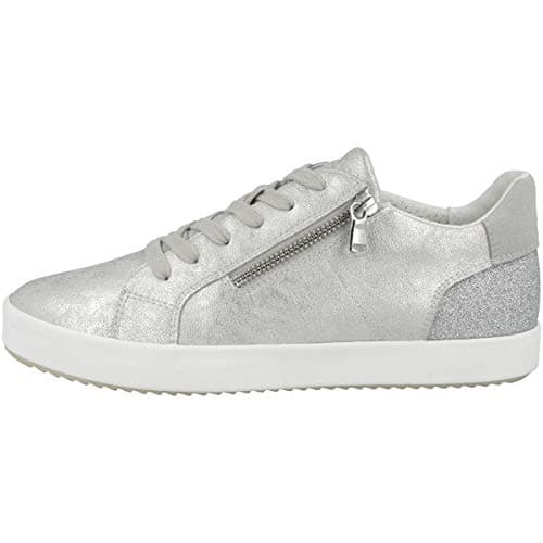 Geox Women's D Blomiee Sneakers, Silver, 7 UK