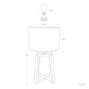 LEDKIA LIGHTING - Lampada da Tavolo in Legno | Design Elegante e Moderno | Compatibile con Lampadina LED E27 | Ideale per Soggiorno, Camera e Cucina, Beige, Sale - 7