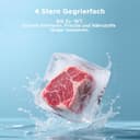 Midea Kühlschrank mit Gefrierfach MERB276FGE02A | 270L Kühl-Gefrierkombination (199L + 71L) | No Frost, All-Around Cooling | Doppelte Steuerung & Digital Control | Super-Kühl, LED | 180 cm, Edelstahl - 4