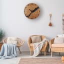 Beflourish Wanduhr Ohne Tickgeräus Holz Modern Wanduhren für Büro, Wohnzimmer, Küche, Schule Kinderzimmer (40cm) - 9