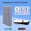 Mcbazel PS5 Pro Custodia Antipolvere, Custodia Protettiva Verticale per PS5 Pro in Tessuto di Poliestere Cationico con Ritaglio per Console Playstation 5 Pro Disc & Digital – Grigia - 2