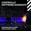 Logitech G Astro A50, cuffia con microfono gaming wireless LIGHTSPEED + base (Gen 5), PRO-G GRAPHENE, passaggio fra 3 sistemi, USB-C per Xbox, PS5, PC/Mac, Nintendo Switch, Switch 2, Bluetooth - Nero - 9