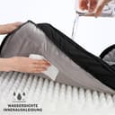 JOEJOY Cuccia ortopedica per cani di taglia media, in memory foam, rimovibile, lavabile, ortopedica, 89 x 64 x 17 cm, a forma di uovo, antiscivolo, colore nero - 7