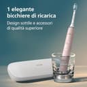 Philips Sonicare DiamondClean 9000 spazzolino elettrico sonico con app, sensore di pressione, 4 modalità di pulizia, bicchiere di ricarica e custodia da viaggio USB, colore rosa, modello HX9911/29 - 8