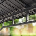 TOOLPORT Gazebo da giardino 3x3 m tetto hardtop in acciaio senza teli laterali, profilo ca. 90x90 mm - 8