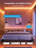 Govee COB Tira de Luces LED Pro 3m, Tira LED Inteligente Compatible con Alexa, Google Assistant y Matter, RGBICW Strip Light con Blanca Cálida, Cambia de Color, Luces para Dormitorio, Gabinete, Fiesta - 6