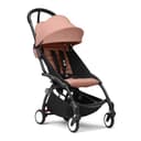 Passeggino Stokke YOYO3 da 6 mesi - Include telaio nero/cuscino seduta Ginger + Capottina - Si ripiega e si apre in un lampo - Leggero e compatto - Compatibile con il bagaglio a mano - 1