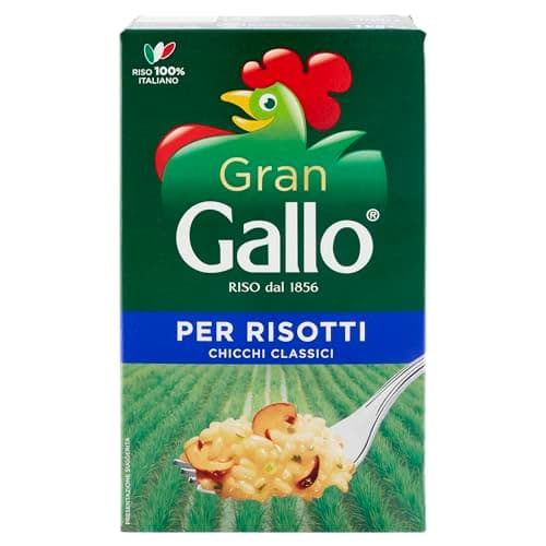 Riso Gallo, Riso Gran Gallo per Risotti, Riso Bianco, Chicchi Classici, Ideali per Risotti, Cottura 15 Minuti, 1 kg