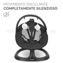 KikkaBoo Sdraietta Neonati Elettrica ZAZU, Dondolo Neonati Elettrico, Altalena per Neonato, Movimento Silenzioso 3 Direzioni e 3 Velocità, Schermo Touch, Pannello Musicale con Timer (Nero) - 3