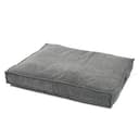 JAMAXX Premium Hundekissen Orthopädische Füllung, Waschbar Bezug aus Edlem Chinelle Stoff, Weiche Kompakte Füllung mit Visco Schaumstoff-Flocken Memory, PDB1003 (M) 90x70, Silver-Grey - 2