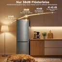 Midea Kühl-Gefrierkombination |270L Kühlschrank mit Gefrierfach | NoFrost, Inverter Kompressor, Super-Kühlfunktion, Multi-air Flow| Leise 38 dB, 140 kWh/Jahr | 180 cm Höhe, ‎Bru-stahl, MERB276FGC46EU - 3