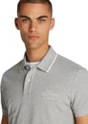 Tommy Hilfiger Polo de Manga Corta Hombre Left Chest Graphic Regular Fit, Gris (Light Grey Melange), M - 3