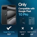 JETech Protector Pantalla para Google Pixel 10 Pro con Protector Lente Cámara, Compatible con Desbloqueo por Huella Dactilar, Cristal Vidrio Templado, HD Claro, 2 Paquetes Cada Uno - 2