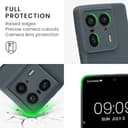 kwmobile Case for Motorola Edge 50 Ultra Case - Protective Slim TPU Phone Cover - Soft Matte Finish - Dark Slate - 3