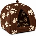 Igloo Pet Bed Cat Kitten Dog Fleece Cute Pyramid Cozy Washable Warm House Cave Pet Tent for Kittens, Rabbits, Guinea Pigs, and Other Small Animals - 1