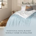 The Wool Company | Luxury Cellular Pure Wool Blanket | Double Bed Size 230x255cm | Traditionally Crafted Warm & Breathable Throw Blanket with Soft Satin Binding | Bed and Sofa Throw | Made in England - 2