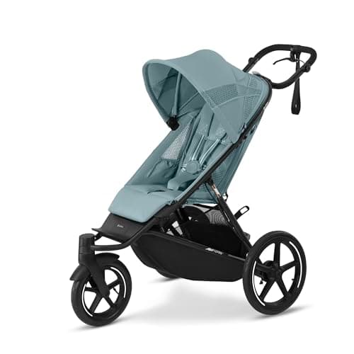 CYBEX Passeggino Gold AVI SPIN, Dalla nascita a circa 4 anni, Max. 111 cm e 22 kg, Passeggino da città, fuoristrada e da jogging, Stormy Blue