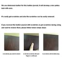 Diario in pelle a righe, fatto a mano, rilegato in vera pelle, giornaliero, formato A5, per uomini e donne, 240 pagine in carta kraft, regalo per schizzi artistici, diario di viaggio da scrivere - 8