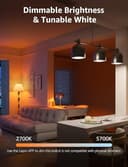 Lepro AI Smart Bulb E27, 4 Packs 1520LM Colour Changing Light Bulb, 12W(100W) WiFi Bulbs, Schedule & Timer, Work with Alexa & Google Assistant, Personalized AI Lighting Designer - 6