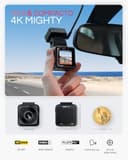 VANTRUE E1 Pro Dashcam & 256GB microSD Speicherkarte, 4K STARVIS 2 Dashcam Auto vorne, 5Ghz WLAN Mini Dash Cam mit CPL, GPS Sprachbefehle, 1.54 Zoll 160°Versteckte Autokamera - 3