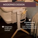 Chicco Next2Me Armonia Baby Beistellbett, aufklappbare Seitengitter, 11 Höhenstufen, höhenverstellbar von 66 bis 83 cm, 4 Rollen, hervorragende Luftzirkulation, grau - 3