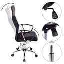 CASARIA® 2x Ergonomic Mesh Office Chairs | High Back | Breathable | Padded | Rocker Seat | Adjustable Height | 110KG Weight Capacity | Home Work Swivel | Sleek Black Design - 7