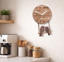 Dekori - Reloj De Pared Moderno De Madera con Péndulo. Preciso Y Silencioso, Apto para Todas Las Estancias De La Casa: Cocina Salón Comedor. Producto Original Dekori, Fabricado En Italia. (WOT) - 3