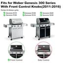 WELL GRILL 62752 49,5 cm Grillbrenner para Weber Genesis 300, tubos de quemador de acero inoxidable sustituye a Weber Genesis E330 E320 E310 S310 S320 S330 Barbacoa de gas con botones frontales - 3