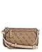 GUESS Noelle II Double Pouch Crossbody, Bandolera para Mujer, Logotipo de Latte, Talla única - 1