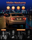 Volam 360° 4 Canales Dashcam Delantera y Trasera, 5GHz WiFi & App Dash CAM Coche, Camara Coche Grabadora con Tarjeta 128 GB, Visión Nocturna IR, 24H Modo Aparcamiento con Kit de Cableado Gratis - 6