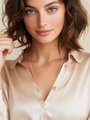 Silvora Collar Platino Cadena Fina para Colgante Plata de Primera Ley 925 1.1mm Rolo Chain de Eslabones Redondos 55cm Longitud Ajustable Joyería Minimalista Regalo - 2