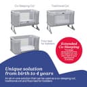 Chicco Next2Me Forever Co-Sleeping Crib and Cot - Suitable from Birth up to 4 Years - 11 Adjustable Height Positions - Air Flow - Toddler Bed Compatible - Ash Grey - 5