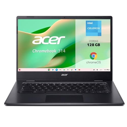 acer Chromebook 314 CBOA314, Ordenador Portátil 14" FullHD (Intel Celeron N4500, 8GB RAM, 128GB SSD, UHD Graphics, ChromeOS) Negro + 3 Meses de Google AI Pro con Gemini Pro y 2TB de Almacenamiento