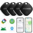 ATUVOS Air Tag Pro Smart Tag Tracker para Android & iOS, Dual Sistema Buscador de Objetos Compatible con Google Localizador o Apple Buscar App, para Llaves/Equipaje/Maleta.Batería Reemplazable.4 Pack - 1